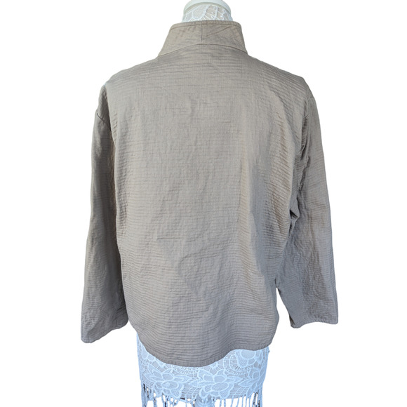 Eileen Fisher Crinkle Cotton Jacket M - Picture 4 of 5